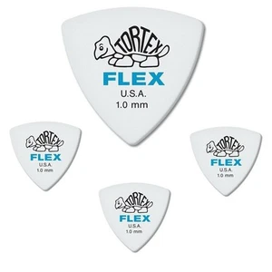 Dunlop Tortex Flex Triangle 1.0 mm Blue Guitar Picks - 4 picks - Picture 1 of 2