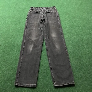 Jeans vintage Levis 550 uomo 31 denim nero 90S lavaggio scuro ADATTO 30x32 made in USA - Foto 1 di 10