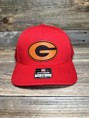 SOMBRERO RICHARDSON PARCHE CUERO GEORGIA BULLDOGS TRUCKER Foto 1 de 2