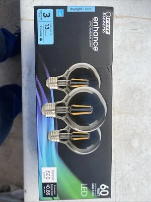 FEIT Electric Enhance 60 watts G25 Filament LED Bulb 500 lumens Daylight Globe - Image 1 of 3