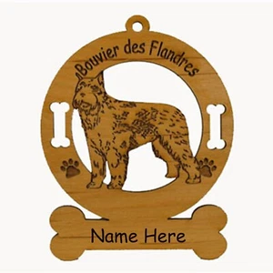 Bouvier des Flandres Standing #1 adorno personalizado con el nombre de tu perro 1935 - Imagen 1 de 1