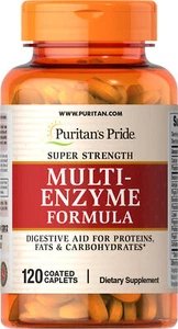 Puritan's Pride Super Strength Multi Enzyme - 120 Caplets - Picture 1 of 4