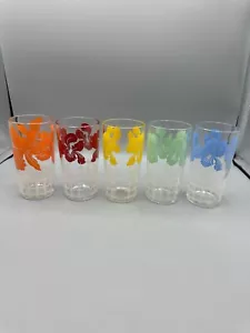 Vintage Iris White Fence Lattice Swanky Swig Juice Glass MCM 5" CHOOSE COLOR - Picture 1 of 6