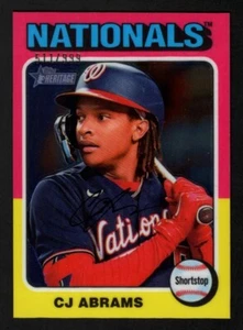 CJ Abrams 2024 Topps Heritage #446 Chrome SP 511/999 Washington Nationals - Bild 1 von 2