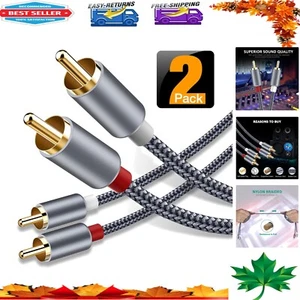 Shielded 2-Pack RCA Cable 6ft - Audiophile Sound Quality for All Devices - Foto 1 di 9