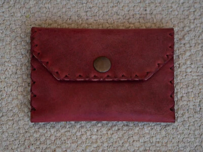 Mini bolsa de tabaco de couro feita à mão - Preto/marrom/verde/vermelho - Imagem 1 de 4