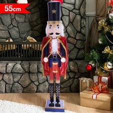 Soldato Schiaccianoci di Natale in Legno Altezza 55 cm Decorazioni Natalizie