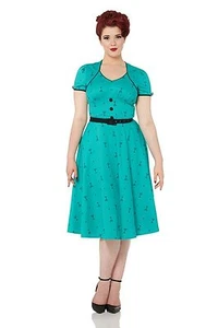 VESTIDO VOODOO VIXEN ROCKABILLY RETRO AÑOS 50 SWING MARTINI TATUAJE PIN UP DRA2484 - Imagen 1 de 2