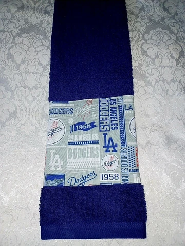 LA Dodgers Hand towel Handmade   GREAT for golf bags, gym bags, bars etc Cover