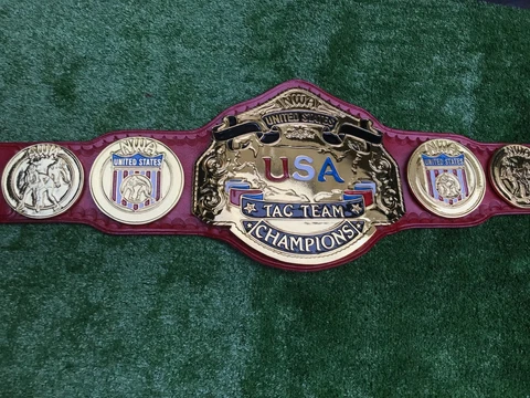 NWA USA TAG TEAM WRESTLING CHAMPIONSHIP Belt 2MM Brass Cover