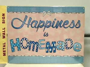 Happiness Is Homemade Original Metal Tin Sign - Foto 1 di 1
