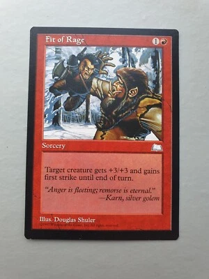 Fit of Rage, MTG Weatherlight (1997) Common Red Sorcery NM - Image 1 of 2
