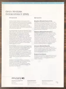 Wellfleet Communications - Folleto de ventas OSI de interconexión de sistemas abiertos 1993 - Imagen 1 de 3