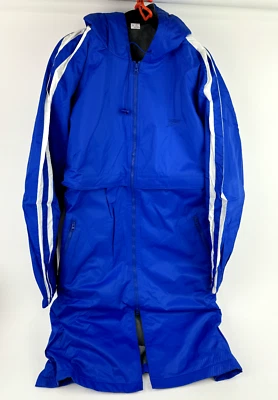 Mens 2XL Blue Speedo Team Swim Parka Fleece Lined Hood 2 Way Zip Jacket  NWT - Image 1 of 4