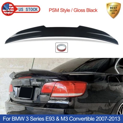 Rear Trunk Spoiler Lip For BMW E93 3 Series M3 2006-2013 Gloss Black PSM Style Foto 1 de 4