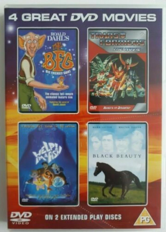 4 Great DVD Movies Transformers BFG Black Beauty Help I'm A Fish DVD - Image 1 of 1