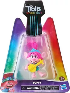 Figura de muñeca coleccionable Hasbro DreamWorks Trolls World Tour Poppy de 3" película T2 - Imagen 1 de 3