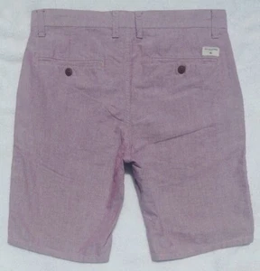 Pantalones Cortos Oxford QUIKSILVER para Hombre Rojo Claro Krandy Rectos Cónicos Usados en Excelente Condición Talla 29 (31x9) - Imagen 1 de 11