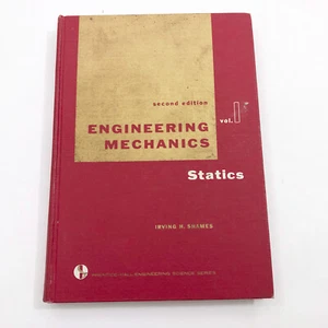Engineering Mechanics Statics Vol 1 Second Edition 4th Printing 1966 HB - Picture 1 of 11