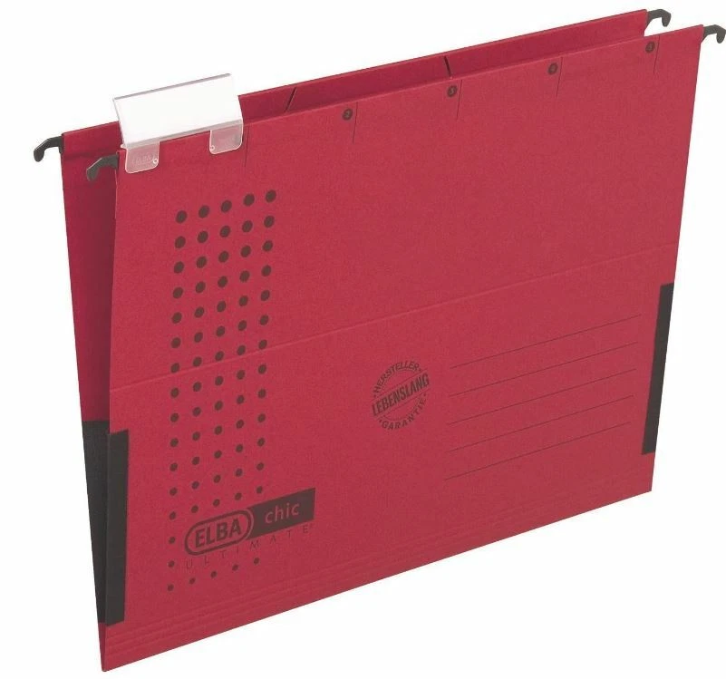 25x Elba Hängetasche Hängesammler chic Ultimate A4 Karton Ordner rot - Bild 1 von 1