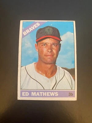 1966 TOPPS BASEBALL #200 EDDIE MATHEWS!! $1 SHIPPING!! - Image 1 of 2