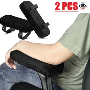 2PC Office Chair Armrest Cushion Cover with Memory Sponge Elbow Pillow Removable - Picture 1 of 13