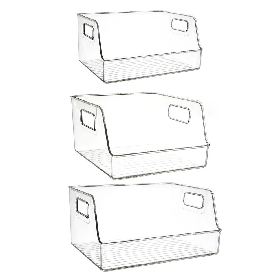 Clear Sundries Makeup Produce Fridge Organizer Bin Book Storage Container - Image 1 of 1