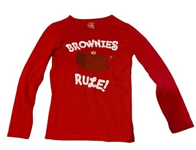Camiseta Old Navy Niñas Grande Rojo Brownies Regla Niñas Manga Larga Foto 1 de 3