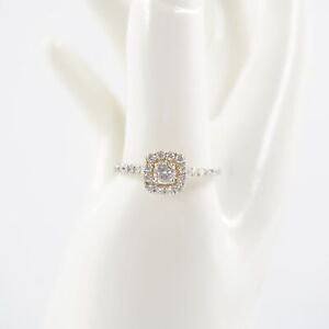 10K Yellow Gold Halo Engagement Ring with Lab Created Round Diamonds 1.1 CTW (9)
