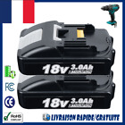 18V Batterie Li-Ion 3,0Ah Pour Makita Bl1830 Bl1815-N Bl1850 Bl1830 2 Paquets