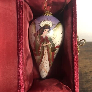 Li Bien 2004 Angel teardrop Christmas Ornament, Blown Glass - Picture 1 of 11