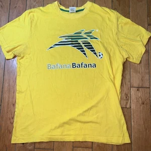 Bafana Bafana Soccer T Shirt Size L - Yellow - Picture 1 of 5