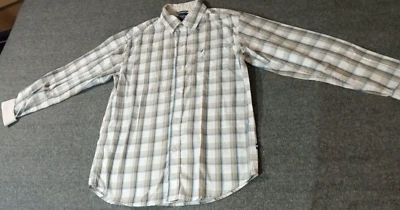 CAMISA M T346 NAUTICA MEDIANA 10-12 AZUL TOSTADO BLANCO CUADROS L/S BOTÓN CUELLO DELANTERO Foto 1 de 4