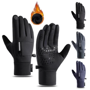 Winter Gloves Touch Screen Full Fingers Warm Non-Slip For Cycling Riding Running - Picture 1 of 15