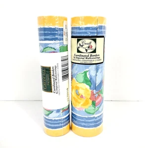 2 5 Yd Rolls Floral Croscill Wallpaper Border 10 Yds Total PrePasted Strippable - Picture 1 of 6