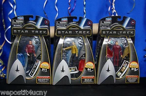 Star Trek Figures Galaxy Collection Set of 3 Chekov Sulu Scotty - Imagen 1 de 1