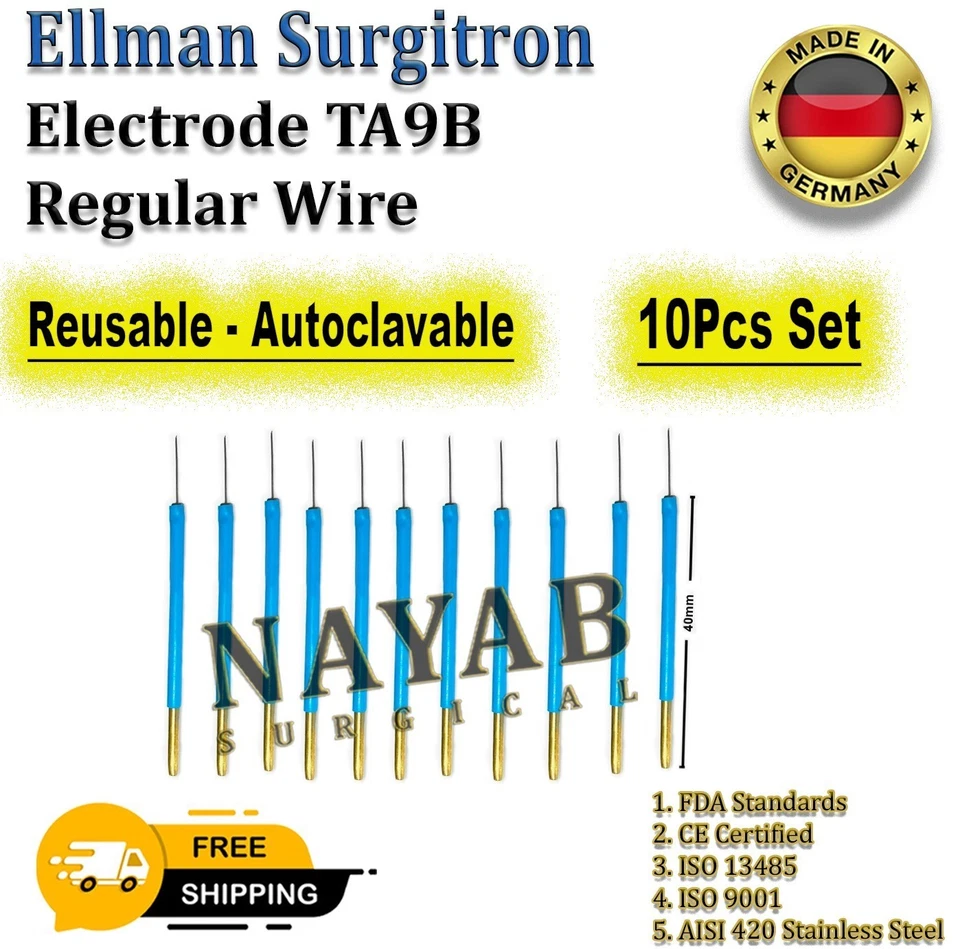 Ellman Surgitron Electrode TA9B - Regular Wire Length 3/8" 5 pcs