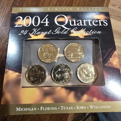 2004 Gold Plated State Quarters Set Limited Edition - Image 1 of 2