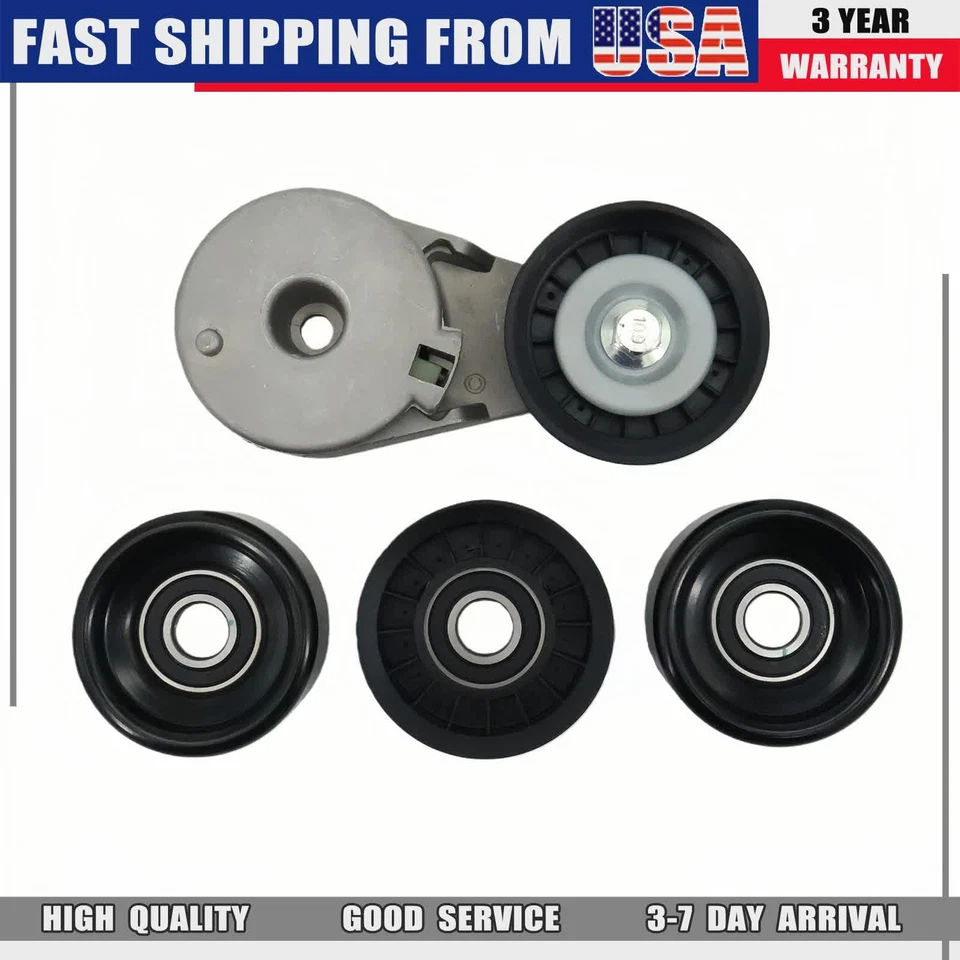 3x Tensioner Assembly W/ Pulley Kit for Chevrolet Malibu Equinox Pontiac Torrent - Изображение 1 из 4