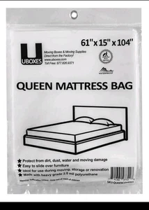 UBMOVE Borsa Materasso Queen 61x15x104", 2 Mil, 1 Confezione Scatola Protettiva Letto a Molla - Foto 1 di 7