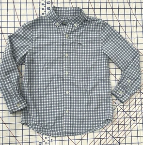 VINEYARD VINES BOYS PERFORMANCE BLUE CHECKERED BUTTON DOWN SIZE 5 EXCELLENT - Picture 1 of 5