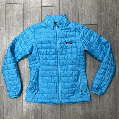 Jaqueta Patagonia Azul Nano Puff Zíper Completo Feminina Média M - Imagem 1 de 4