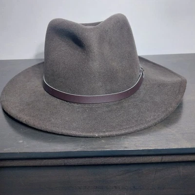 DPC Dorfman Pacific Wool Fedora Hat Mens Large Brown - Image 1 of 4