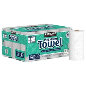 Toallas de papel Kirkland Signature, 2 capas, 160 hojas, 12 unidades - Imagen 1 de 2
