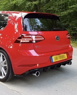 Heckdiffusor GTI Look für Golf 7 Facelift ab 03/2017 Heckansatz Maxton mit ABE - Imagen 1 de 4