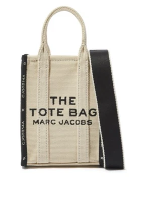 Marc Jacobs The Jacquard Mini Tote Bag Crossbody Purse Warm Sand - Image 1 of 4