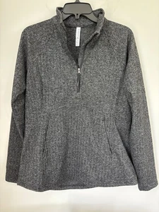 KYODAN OUTDOORS Half Zip Pullover Womens Size L Gray Long Sleeve Zipper Pockets - Picture 1 of 11