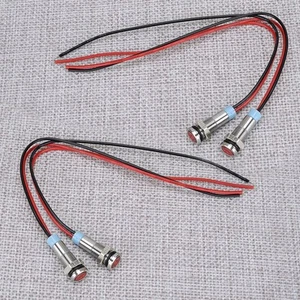 4 pc Ultra Small Cafe Racer Motorcycle Red LED Brake & Running Tail Lights New - Picture 1 of 5