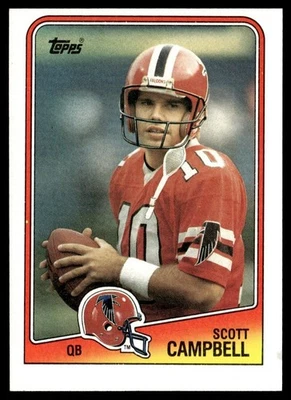 1988 Topps Scott Campbell Rookie Atlanta Falcons #384 - Image 1 of 2