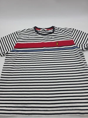 Camiseta masculina bordada listrada Next ajuste regular XL #38928 - Imagem 1 de 4